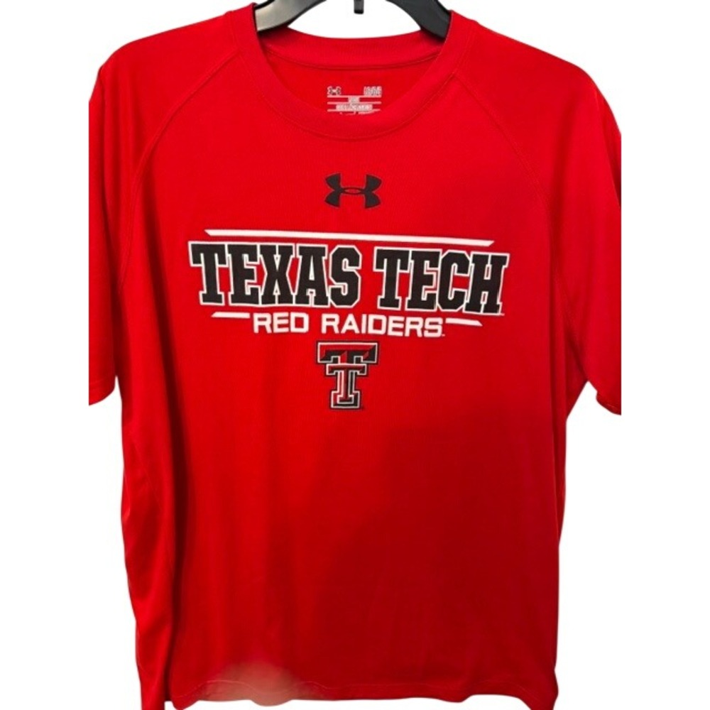 Under Armour Mens Texas Tech Red Raiders HeatGear Performance T-Shirt Red Large